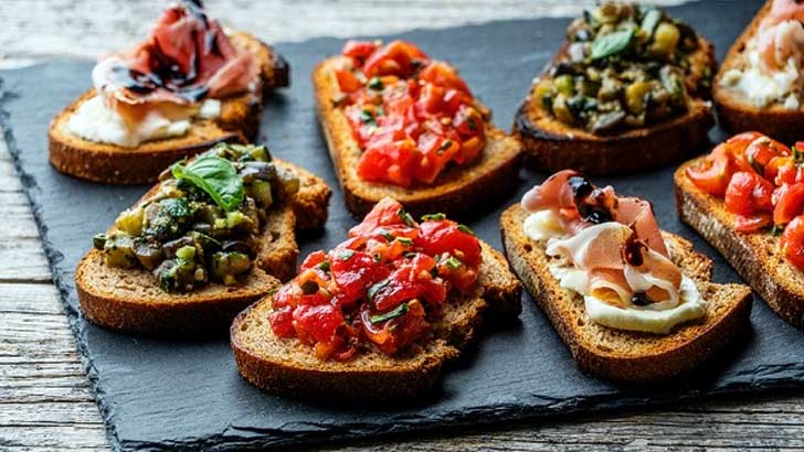 ブルスケッタはおつまみや前菜としておなじみのイタリア料理